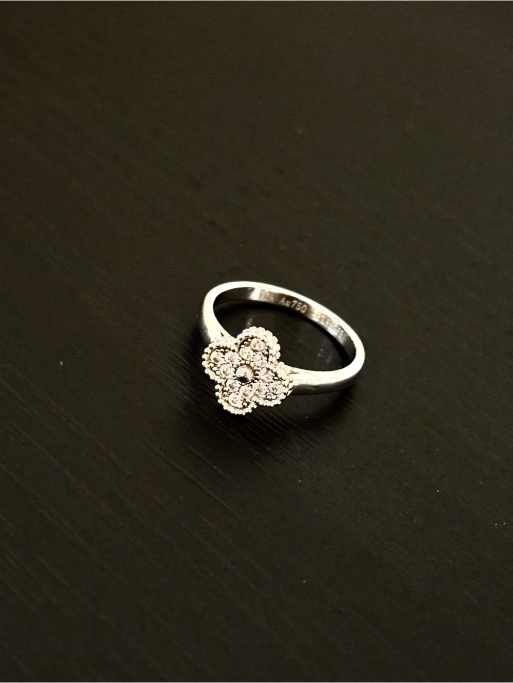 VCA Sterling Silver Floral Halo Ring